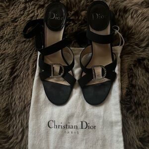 Christian Dior Black Strappy Sandals